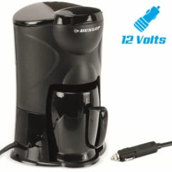 Dunlop Machine à Café Portable 12V Pour Voiture, Allume-cigarette, Camping-car, Bateau, 1 Tasse 170W