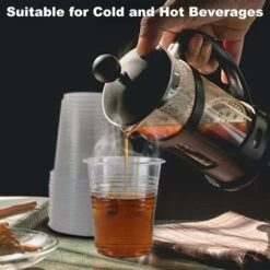 Lot De 100 Gobelets En Plastique, Gobelets En Plastique, Gobelets En Plastique Jetables Gobelets En Plastique Transparent Gobelets Transparents, Gobelets En Plastique Transparent Jetables Gobelets à E -Krups || DeLonghi Soldes 97450566 5