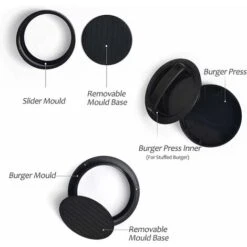 Presse à Hamburger Pour Des Hamburgers Parfaits, Des Galettes Ou Des Boulettes De Viande, Accessoires De Grillades Robustes, Presse à Hamburger Lavable Au Lave-vaisselle -Krups || DeLonghi Soldes 97629202 4