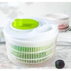 Lave-légumes Lave-linge Séchant Manuel, Système De Vidange D'eau Facile Et Stockage Compact, Verrouillage Sécurisé Du Couvercle Et Poignée Rotative, Nettoyage Et Séchage Des Légumes Verts Et Autres Lé -Krups || DeLonghi Soldes 97632980 5