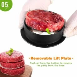Presse à Hamburger, 3 En 1 Antiadhésif Hamburger Patty Maker Ensemble De Presse à Hamburger Pour Galettes De Hamburger BBQ Presse à Hamburger Boulettes De Viande Accessoires De Grillade - Noir 8 Presse à Hamburger, 3 En 1 Antiadhésif Hamburger Patty Maker Ensemble De Presse à Hamburger Pour Galettes De Hamburger BBQ Presse à Hamburger Boulettes De Viande Accessoires De Grillade - Noir -Krups || DeLonghi Soldes 97640231 4