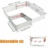 Cadre De Cuisson Rectangulaire Cadre De Cuisson Réglable Cadre De Gateau Cadre De Cuisson Extensible Cadre De Décoration Taille Réglable Moule De Cuisson Cadre De Gateau Flexible Pour Mousses, Crème D