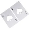 Ouvre-bouteille 2 Pièces, Ouvre-bouteille Créatif En Acier Inoxydable Pour Cartes à Jouer, Ouvre-bouteille De Bière Drôle Personnalisé, Cadeau Pour Papa (argent)