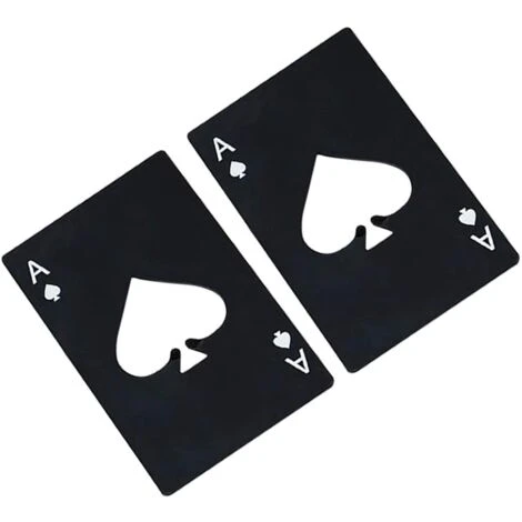 Ouvre-bouteille 2 Pièces, Ouvre-bouteille Créatif En Acier Inoxydable Pour Cartes à Jouer, Ouvre-bouteille De Bière Drôle Personnalisé, Cadeau Pour Papa (noir) 1 Ouvre-bouteille 2 Pièces, Ouvre-bouteille Créatif En Acier Inoxydable Pour Cartes à Jouer, Ouvre-bouteille De Bière Drôle Personnalisé, Cadeau Pour Papa (noir)