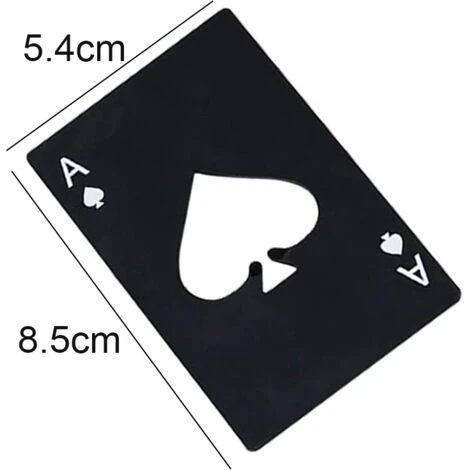 Ouvre-bouteille 2 Pièces, Ouvre-bouteille Créatif En Acier Inoxydable Pour Cartes à Jouer, Ouvre-bouteille De Bière Drôle Personnalisé, Cadeau Pour Papa (noir) 2 Ouvre-bouteille 2 Pièces, Ouvre-bouteille Créatif En Acier Inoxydable Pour Cartes à Jouer, Ouvre-bouteille De Bière Drôle Personnalisé, Cadeau Pour Papa (noir) – Image 2