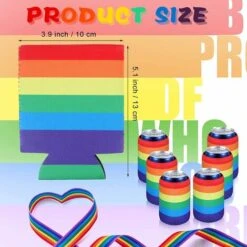 6PCS Housse Refroidisseur De Canette Bière Boisson Bouteille En Néoprène 3mm Cooler Sleeve Pour Fêtes Soirées Pique-niques Barbecues -Krups || DeLonghi Soldes 98095527 3