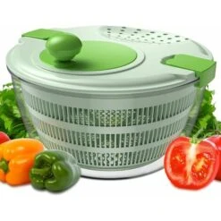 Essoreuse à Salade Grande Essoreuse à Laitue Avec Verrouillage Sécurisé Du Couvercle Et Poignée Rotative, égoutter La Laitue, Laver Les Légumes, Séchoir à Légumes Avec Design à Séchage Rapide, Bol, Pa