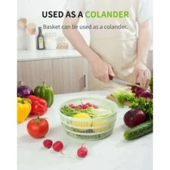 Essoreuse à Salade Grande Essoreuse à Laitue Avec Verrouillage Sécurisé Du Couvercle Et Poignée Rotative, égoutter La Laitue, Laver Les Légumes, Séchoir à Légumes Avec Design à Séchage Rapide, Bol, Pa -Krups || DeLonghi Soldes 98635944 5