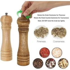 Moulin à Poivre Moulin à Sel Et à Poivre Ensemble, Moulin à Poivre En Bois De Chêne, Rotor En Céramique Grossièreté Réglable Avec Différentes Couleurs, Moulin Pour Épices Et Graines - Paquet De 2 8 Moulin à Poivre Moulin à Sel Et à Poivre Ensemble, Moulin à Poivre En Bois De Chêne, Rotor En Céramique Grossièreté Réglable Avec Différentes Couleurs, Moulin Pour Épices Et Graines - Paquet De 2 -Krups || DeLonghi Soldes 98637383 4