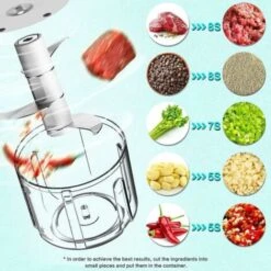 Mini Hachoir Électrique Multi Moulinette, 250ml Mixer Blender Avec Design Acier Inoxydable 3 Lames, Presse Ail Hachoir, Petit Mixeur Utilisation Facile Et Rapide Pour Viande, Oigno, Herbes -Krups || DeLonghi Soldes 99373801 4